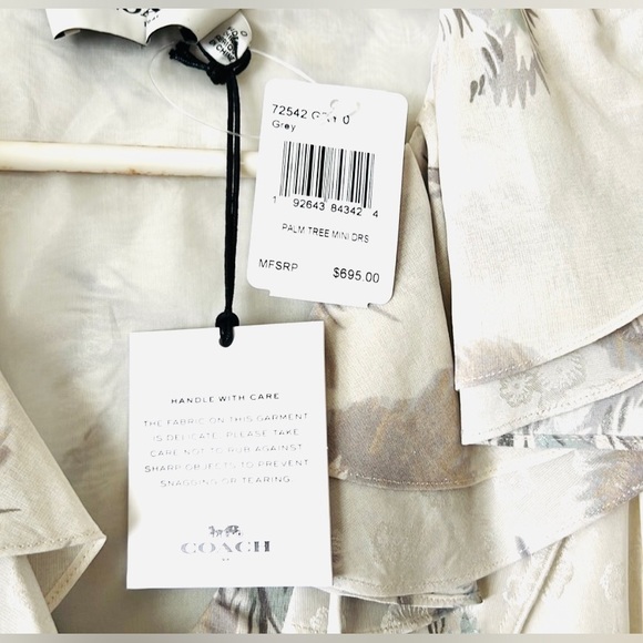NWT Coach Palm Tree Mini Dress Women $695 size 2 - Picture 9 of 10